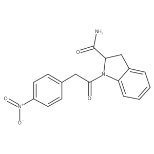 1-(2-(4-Nitrophenyl)acetyl)indoline-2-carboxamide结构式