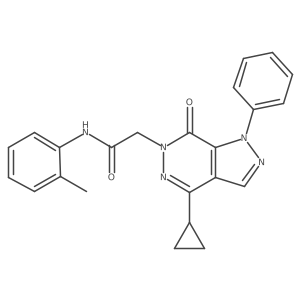 2-(4-cyclopropyl-7-oxo-1-phenylpyrazolo[3,4-d]pyridazin-6-yl)-N-(2-methylphenyl)acetamide Structure