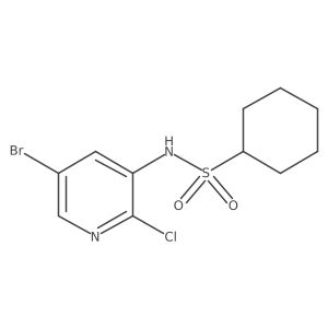 N-(5-bromo-2-chloropyridin-3-yl)cyclohexanesulfonamide结构式