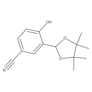 4-Hydroxy-3-(4,4,5,5-tetramethyl-1,3-dioxolan-2-yl)benzonitrile Structure