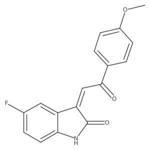 (3Z)-5-fluoro-3-[2-(4-methoxyphenyl)-2-oxoethylidene]-1,3-dihydro-2H-indol-2-one Structure