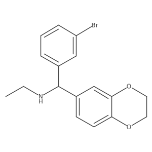 N-[(3-bromophenyl)-(2,3-dihydro-1,4-benzodioxin-6-yl)methyl]ethanamine结构式