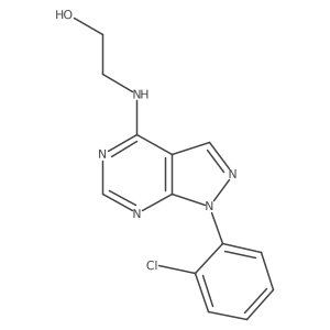 2-((1-(2-chlorophenyl)-1H-pyrazolo[3,4-d]pyrimidin-4-yl)amino)ethanol Structure