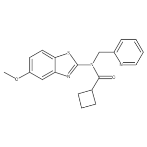 N-(5-methoxybenzo[d]thiazol-2-yl)-N-(pyridin-2-ylmethyl)cyclobutanecarboxamide结构式