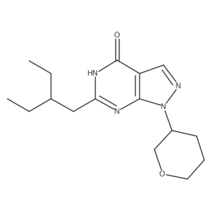 6-(2-Ethylbutyl)-1,5-dihydro-1-(tetrahydro-2H-pyran-3-yl)-4H-pyrazolo[3,4-d]pyrimidin-4-one Structure