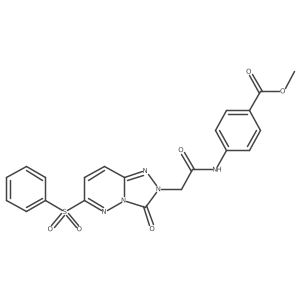 methyl 4-({[3-oxo-6-(phenylsulfonyl)[1,2,4]triazolo[4,3-b]pyridazin-2(3H)-yl]acetyl}amino)benzoate结构式
