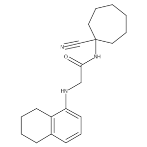 N-(1-cyanocycloheptyl)-2-[(5,6,7,8-tetrahydronaphthalen-1-yl)amino]acetamide Structure