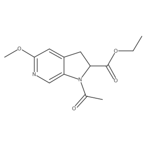 Ethyl 1-acetyl-5-methoxy-2,3-dihydro-1H-pyrrolo[2,3-c]pyridine-2-carboxylate Structure