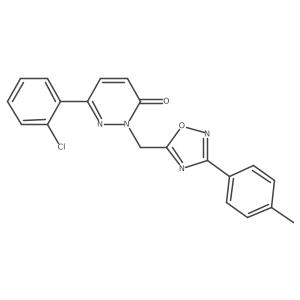 6-(2-chlorophenyl)-2-((3-(p-tolyl)-1,2,4-oxadiazol-5-yl)methyl)pyridazin-3(2H)-one结构式