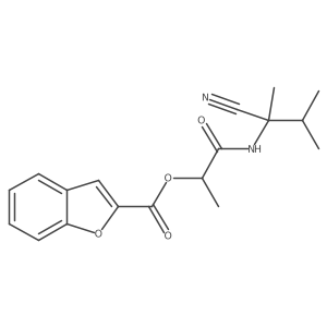 1-[(1-Cyano-1,2-dimethylpropyl)carbamoyl]ethyl 1-benzofuran-2-carboxylate结构式