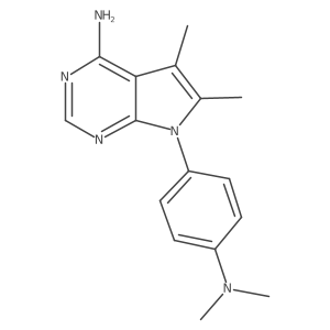7-[4-(Dimethylamino)phenyl]-5,6-dimethyl-7H-pyrrolo[2,3-d]pyrimidin-4-amine结构式