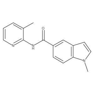 1-methyl-N-(3-methylpyridin-2-yl)-1H-indole-5-carboxamide结构式