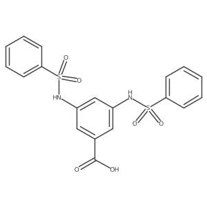 3,5-Bis[(phenylsulfonyl)amino]benzoic acid结构式