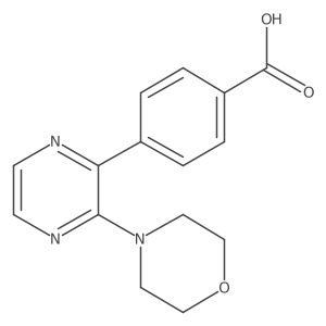 4-(3-Morpholin-4-ylpyrazin-2-yl)benzoic acid结构式