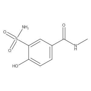 4-Hydroxy-N-methyl-3-sulfamoylbenzamide结构式