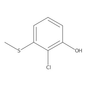 2-Chloro-3-(methylthio)phenol结构式