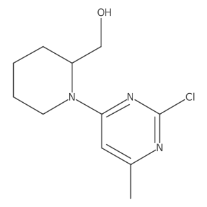 (1-(2-Chloro-6-methylpyrimidin-4-yl)piperidin-2-yl)methanol结构式