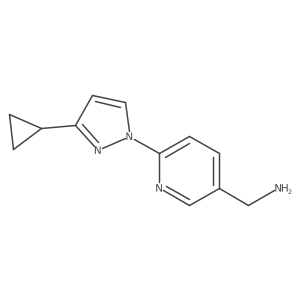 [6-(3-Cyclopropylpyrazol-1-yl)pyridin-3-yl]methanamine Structure