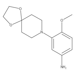 3-(1,4-Dioxa-8-azaspiro[4.5]decan-8-yl)-4-methoxyaniline结构式