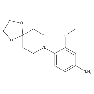 4-(1,4-Dioxa-8-azaspiro[4.5]decan-8-yl)-3-methoxyaniline结构式