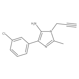 4-(3-Chlorophenyl)-2-methyl-1-(prop-2-yn-1-yl)-1H-imidazol-5-amine结构式