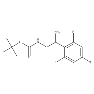 tert-butyl N-[2-amino-2-(2,4,6-trifluorophenyl)ethyl]carbamate结构式