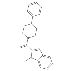(1-methyl-1H-indol-2-yl)(4-phenylpiperidin-1-yl)methanone Structure