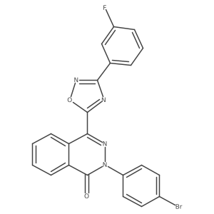 2-(4-bromophenyl)-4-[3-(3-fluorophenyl)-1,2,4-oxadiazol-5-yl]phthalazin-1(2H)-one Structure