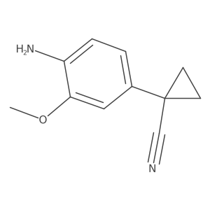 1-(4-Amino-3-methoxyphenyl)cyclopropane-1-carbonitrile结构式