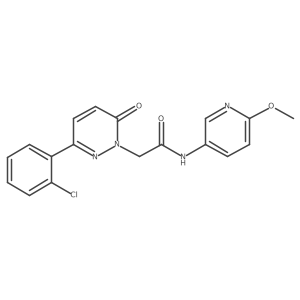 2-[3-(2-chlorophenyl)-6-oxopyridazin-1(6H)-yl]-N-(6-methoxypyridin-3-yl)acetamide结构式