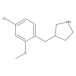 3-[(4-Chloro-2-methoxyphenyl)methyl]pyrrolidine结构式