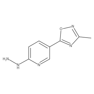 5-(6-Hydrazino-3-pyridyl)-3-methyl-1,2,4-oxadiazole结构式