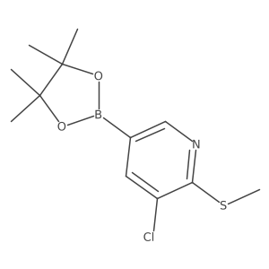 3-Chloro-2-(methylthio)-5-(4,4,5,5-tetramethyl-1,3,2-dioxaborolan-2-yl)pyridine结构式