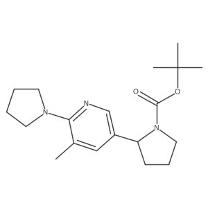tert-butyl 2-(5-methyl-6-pyrrolidin-1-yl-3-pyridyl)pyrrolidine-1-carboxylate结构式