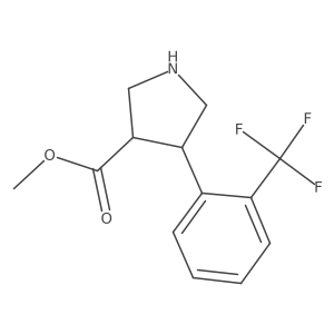 trans-Methyl-4-(2-(trifluoromethyl)phenyl)pyrrolidine-3-carboxylate Structure
