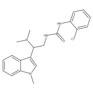 1-(2-chlorophenyl)-3-(2-(dimethylamino)-2-(1-methyl-1H-indol-3-yl)ethyl)urea结构式