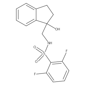 2,6-difluoro-N-((1-hydroxy-2,3-dihydro-1H-inden-1-yl)methyl)benzenesulfonamide Structure