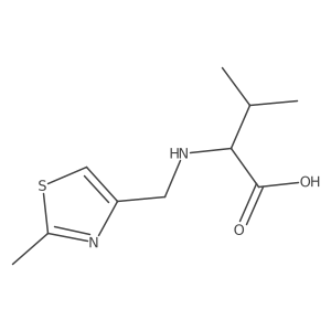 3-Methyl-2-{[(2-methyl-1,3-thiazol-4-yl)methyl]amino}butanoic acid结构式