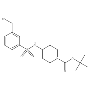 tert-Butyl 4-(3-(bromomethyl)phenylsulfonamido)piperidine-1-carboxylate结构式