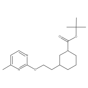 tert-Butyl 3-(2-((4-methylpyrimidin-2-yl)oxy)ethyl)piperidine-1-carboxylate Structure