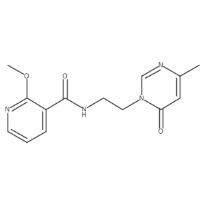 2-methoxy-N-(2-(4-methyl-6-oxopyrimidin-1(6H)-yl)ethyl)nicotinamide结构式