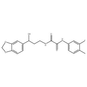N1-(3-(benzo[d][1,3]dioxol-5-yl)-3-hydroxypropyl)-N2-(3-fluoro-4-methylphenyl)oxalamide Structure