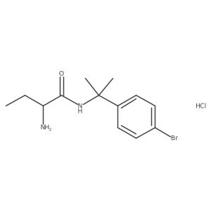 2-amino-N-[2-(4-bromophenyl)propan-2-yl]butanamide hydrochloride结构式