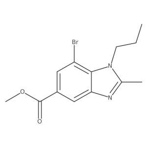 Methyl 7-bromo-2-methyl-1-propyl-1,3-benzodiazole-5-carboxylate Structure