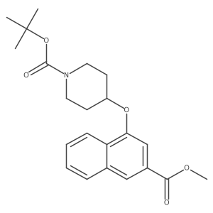Tert-butyl 4-(3-methoxycarbonylnaphthalen-1-yl)oxypiperidine-1-carboxylate结构式