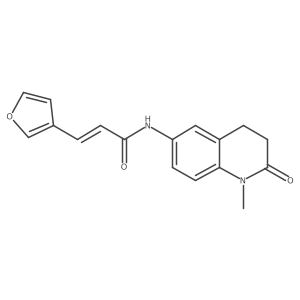 (E)-3-(furan-3-yl)-N-(1-methyl-2-oxo-1,2,3,4-tetrahydroquinolin-6-yl)acrylamide结构式