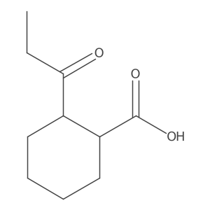 2-Propanoylcyclohexanecarboxylic acid Structure