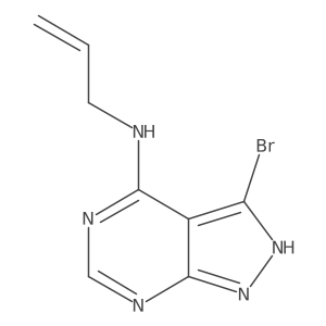 3-Bromo-N-2-propen-1-yl-1H-pyrazolo[3,4-d]pyrimidin-4-amine Structure