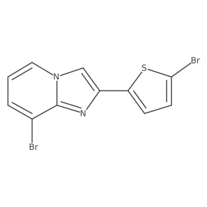 8-Bromo-2-(5-bromothiophen-2-yl)imidazo[1,2-a]pyridine结构式