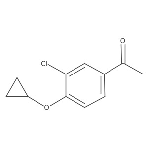 1-[3-Chloro-4-(cyclopropyloxy)phenyl]ethanone Structure